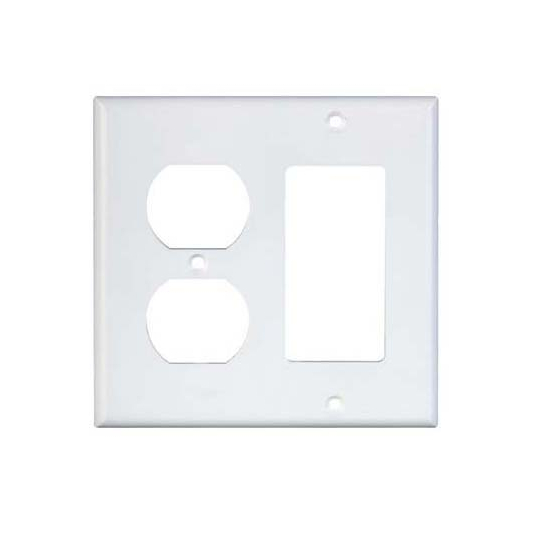 Two Gang-Duplex Receptacle and Decorator/GFCI WP2034