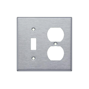 Combination Two Gang Stainless Steel Wallplates WP2123