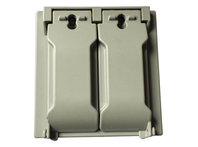Vertical Multi-Use 16 in 1 Gray Weatherproof Device Cover