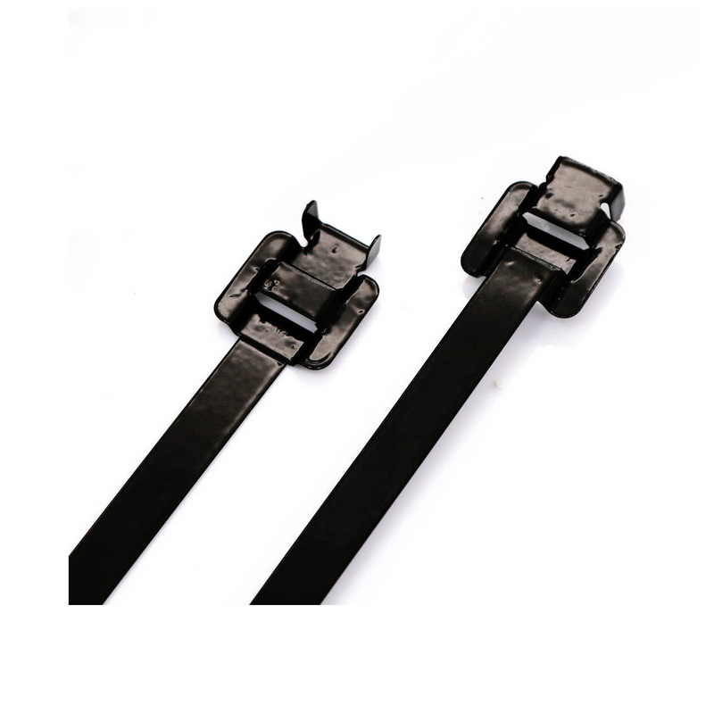 Reusable cable tie PE coated