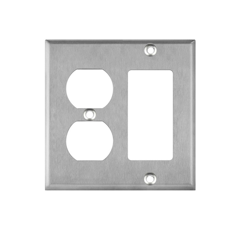 Stainless Steel Decorator Wall Plates GFCI Receptacle WP2134