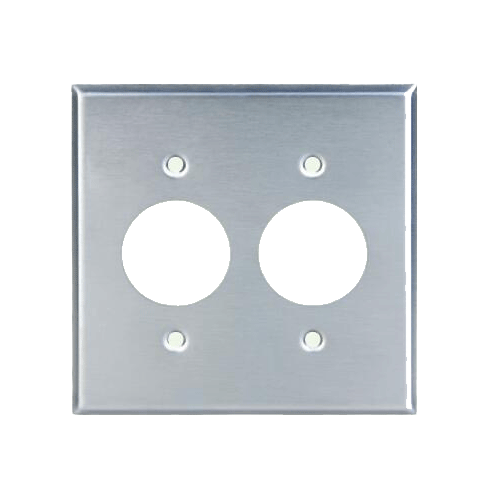 Stainless Steel Two Gang Receptacle Wallplates WP2155