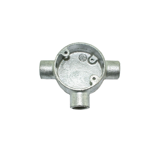 BS Malleable Iron Tee Box 3 Way