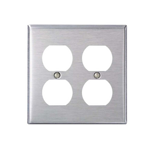 Stainless Steel Duplex Receptacle Wall Plate WP2133