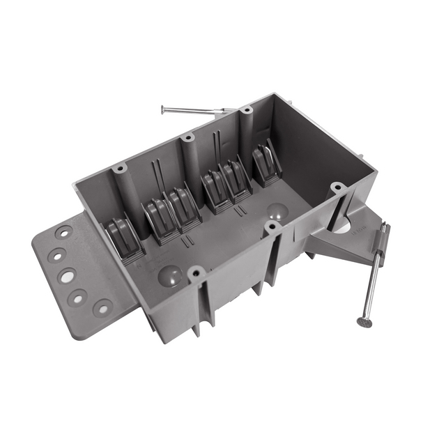 3 Gang 44cu.in ETL Nail-on New Work PVC Box