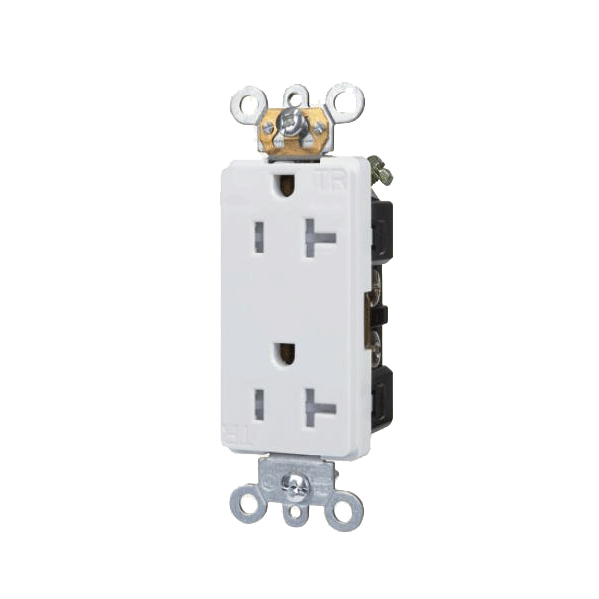 20A Commercial Grade Decorator Tamper Resistant Duplex Receptacle TR20-DC