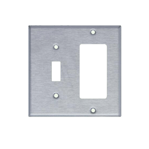 2 Gang-Toggle and Decorator/GFCI Stainless Steel Wallplates WP2124