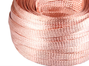 Flat Braided Copper Wire Drain Cable Electric Stranded Bare Flexible Spiral Grounding Lead Conductive Conductors
