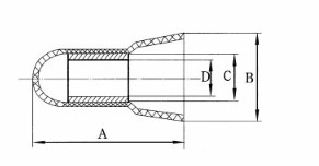 Nylon-Close-end-Wiring-Connector Drawing