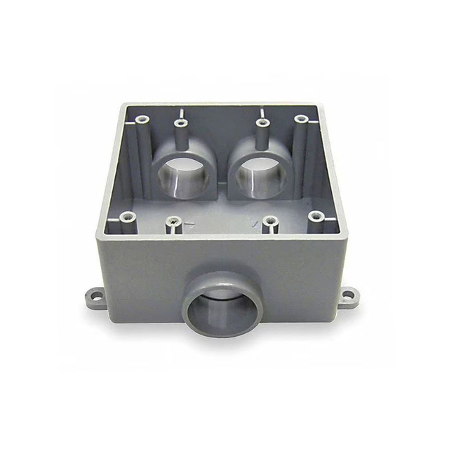 Two Gang PVC Weatherproof Outlet Box Three Holes