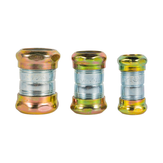 Raintight Type Steel Compression EMT Coupling with Insulated Throat