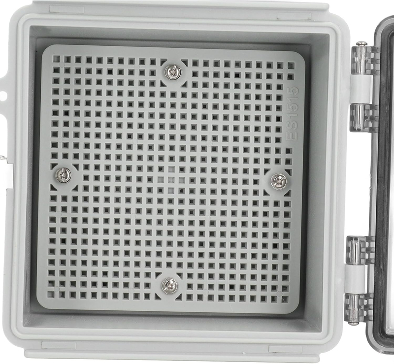 IP67 ABS Plastic Waterproof Junction Box Transparent Electric Box with Hinged Lid