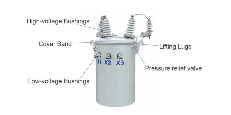10 KVA Single Phase overhead pole mounted Oil Immersed Distribution Transformer