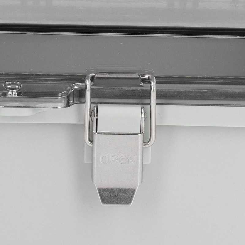 IP67 ABS Plastic Waterproof Junction Box Transparent Electric Box with Hinged Lid