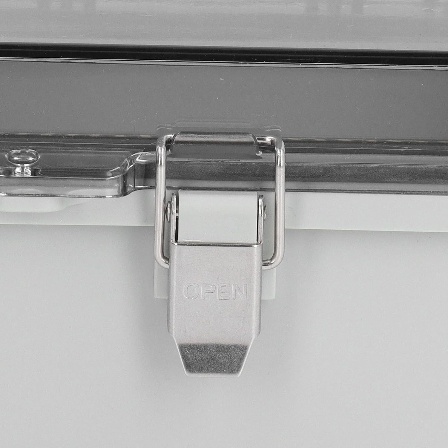 IP67 ABS Plastic Waterproof Junction Box Transparent Electric Box with Hinged Lid
